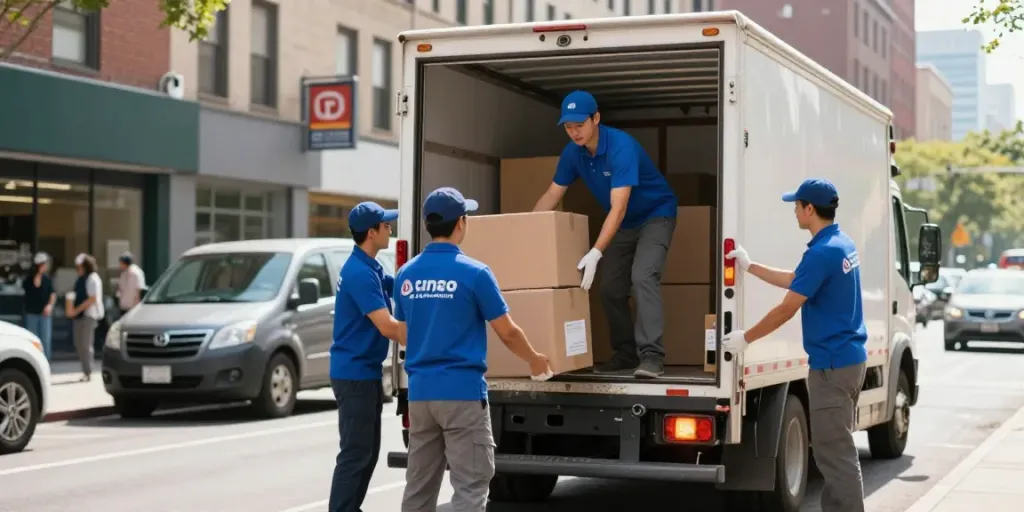 Les déménageurs Lausanne professionnels en action, offrant des services de déménagement fiables et de qualité.